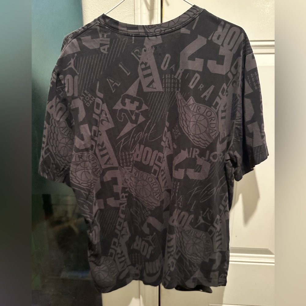 Jordan Mens Wall of Flight All Over Print Graphic T-Shirt - Picture 3 of 7